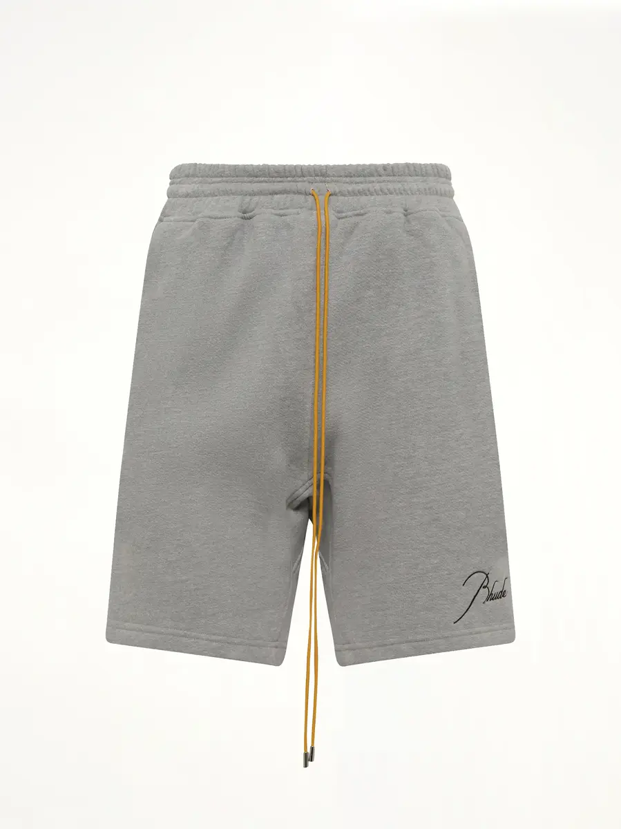 Rhude Classique Sweatshort in Heather Grey/black | Thumbnail 2