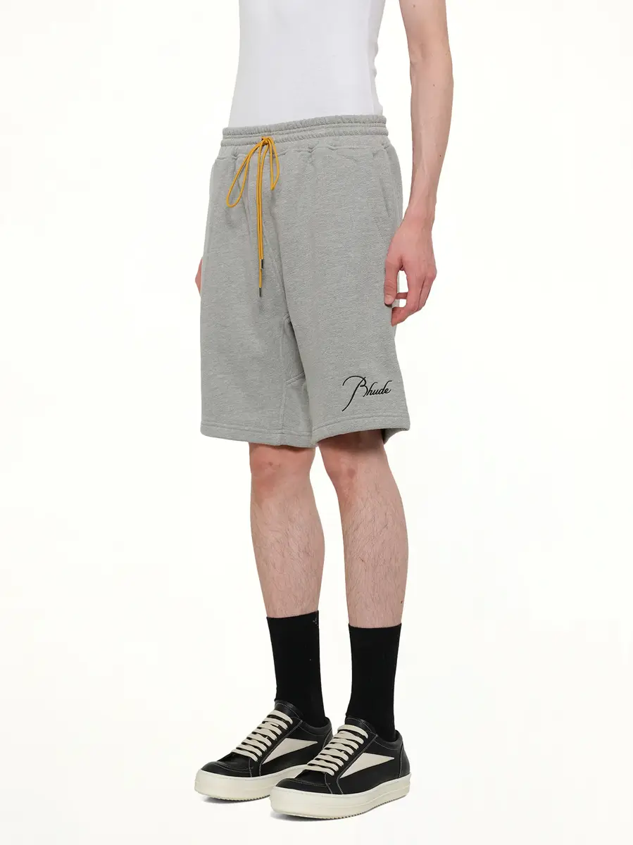 Rhude Classique Sweatshort in Heather Grey/black | Thumbnail 3