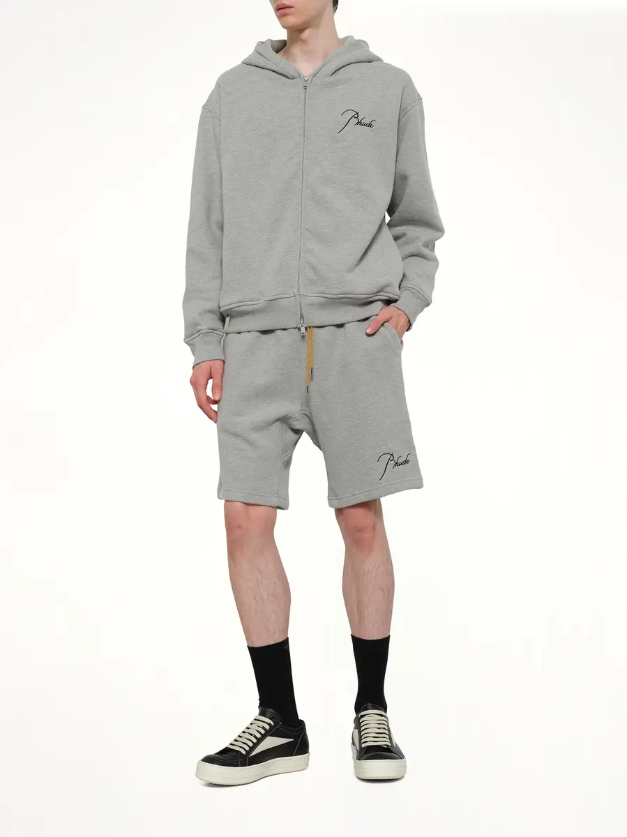 Rhude Classique Sweatshort in Heather Grey/black | Thumbnail 4