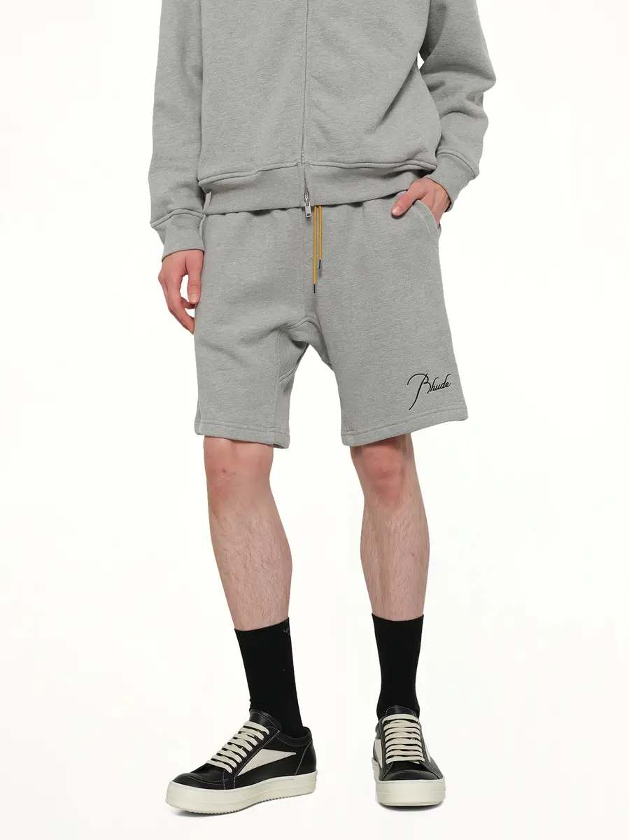 Rhude Classique Sweatshort in Heather Grey/black | Thumbnail 6