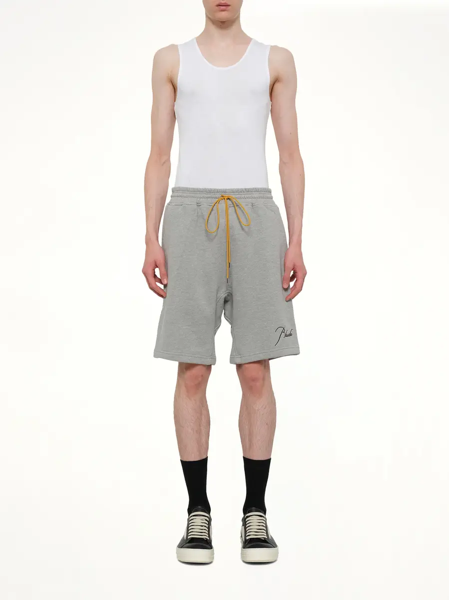 Rhude Classique Sweatshort in Heather Grey/black | Thumbnail 7