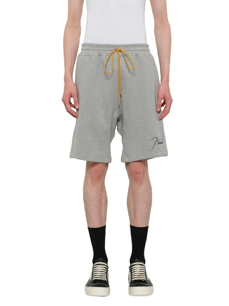 Rhude Classique Sweatshort in Heather Grey/black