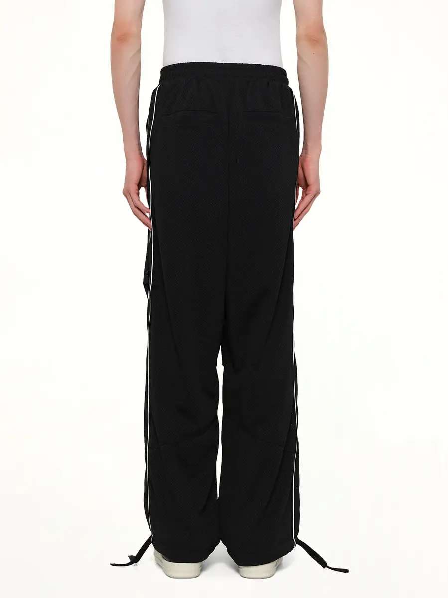 Rhude Rhude Mesh Piping Parachute Track Pant in Black/white | Thumbnail 5 Rhude Rhude Mesh Piping Parachute Track Pant in Black/white | Thumbnail 5