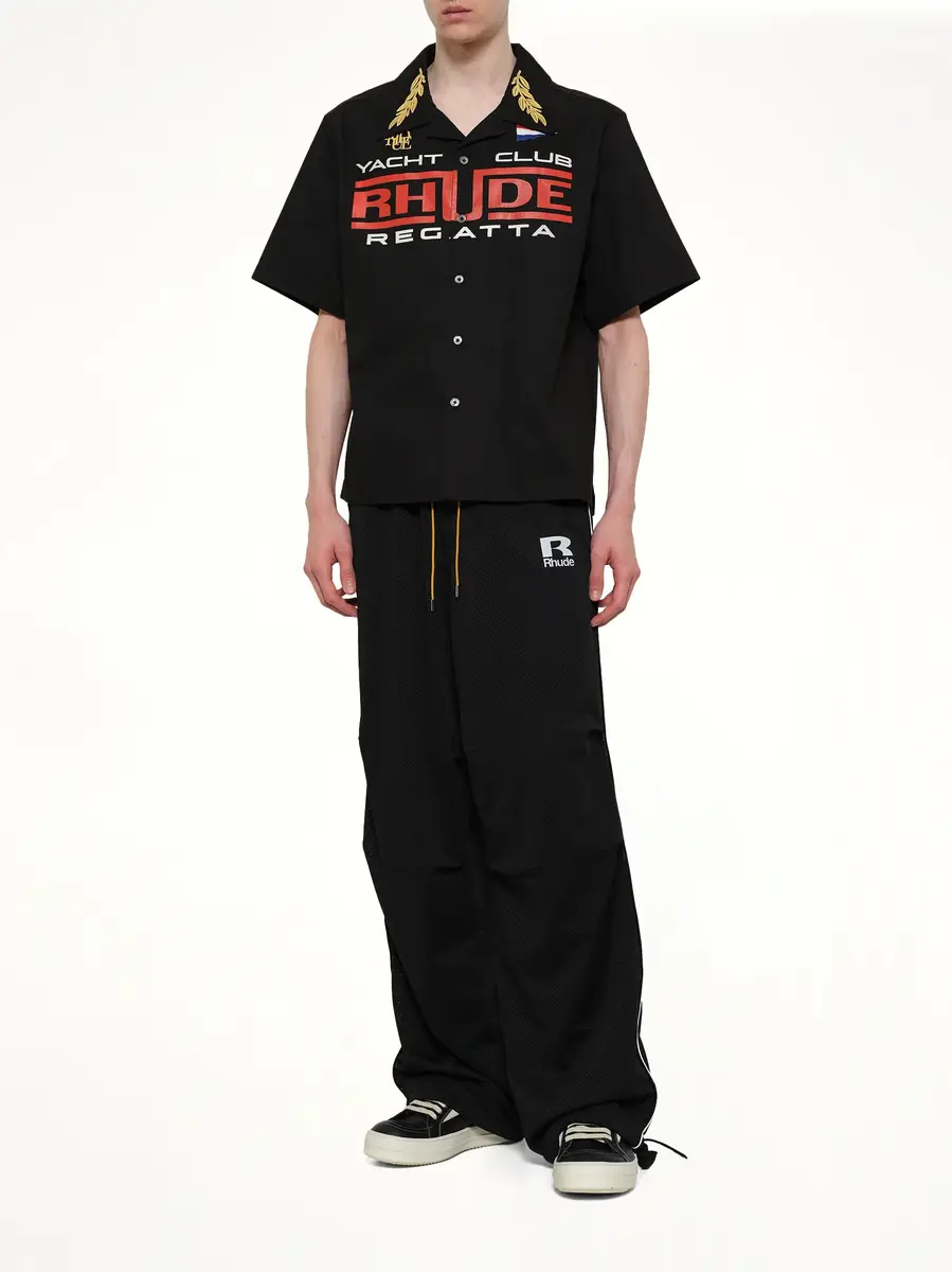 Rhude Regatta Club Shirt in Black/white/red | Thumbnail 4 Rhude Regatta Club Shirt in Black/white/red | Thumbnail 4