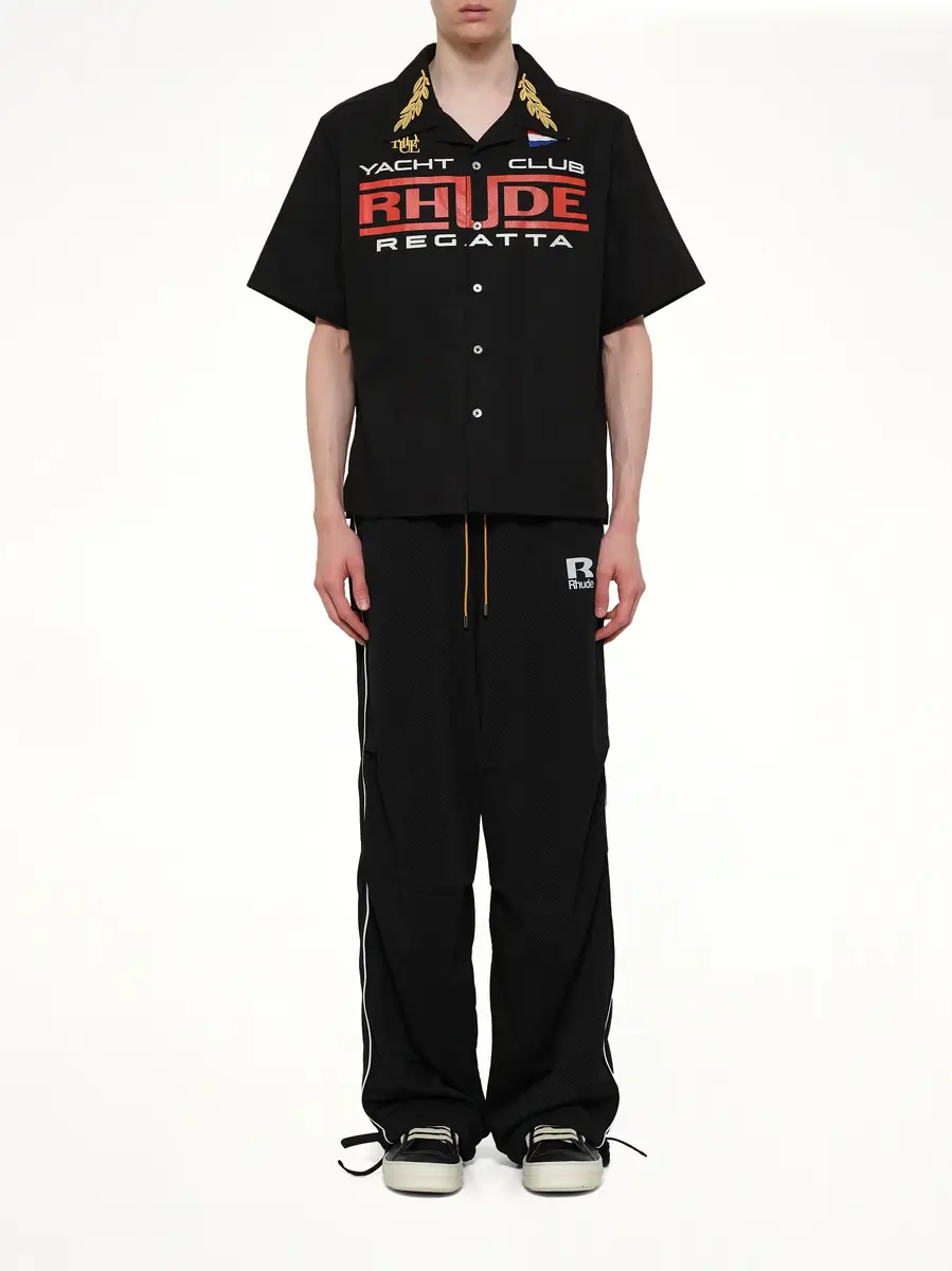Rhude Regatta Club Shirt in Black/white/red | Thumbnail 7 Rhude Regatta Club Shirt in Black/white/red | Thumbnail 7