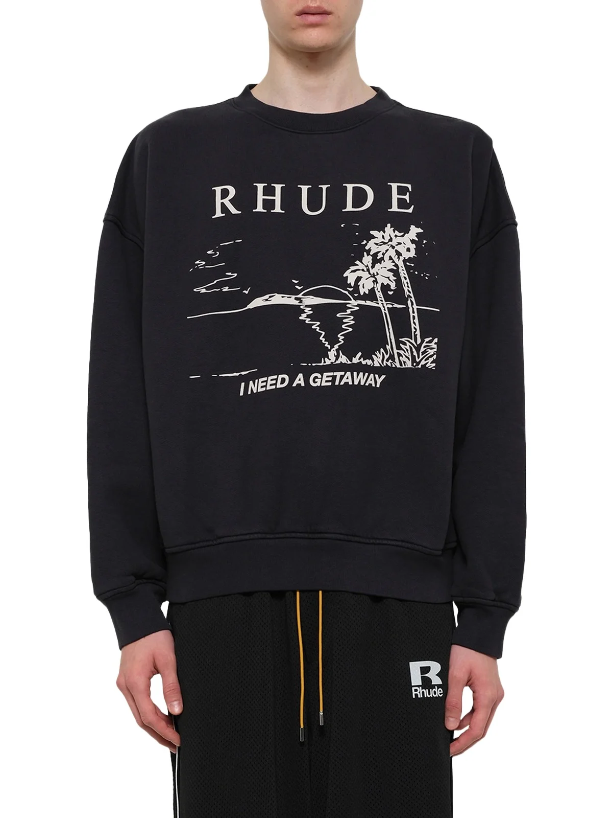 Rhude I Need A Getaway Sweatshirt in Vintage Black