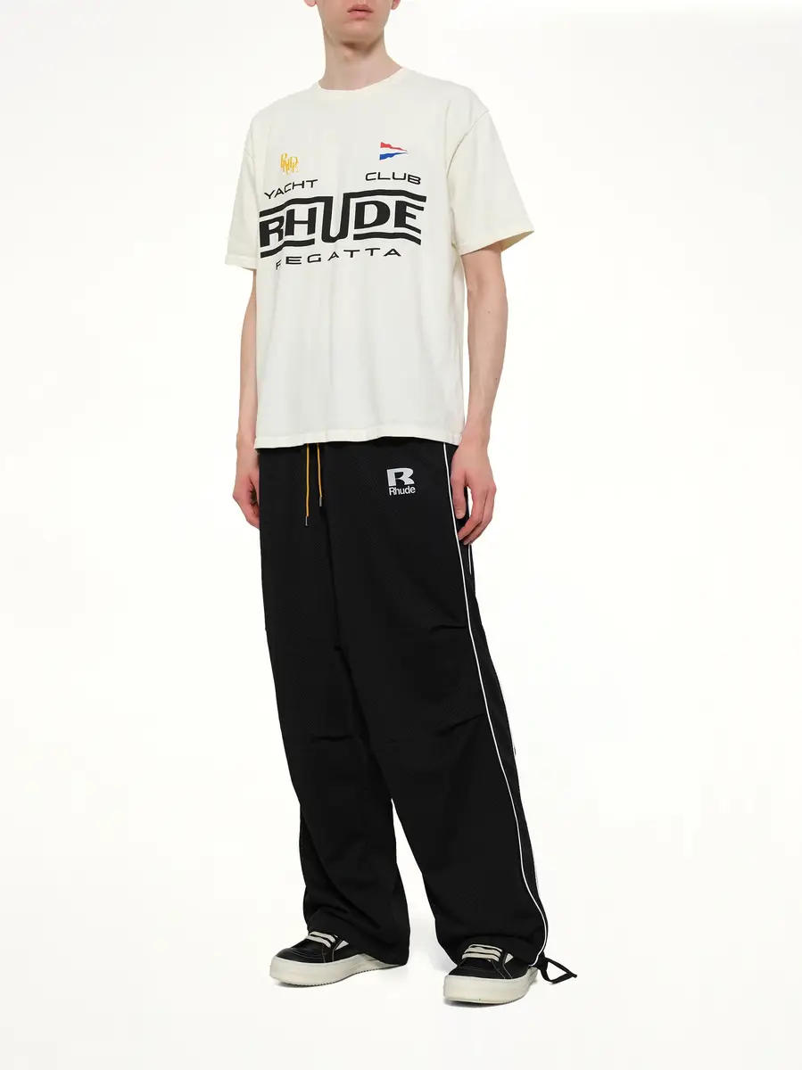 Rhude Rhude Regatta Club T-shirt in Vintage White/black | Thumbnail 4 Rhude Rhude Regatta Club T-shirt in Vintage White/black | Thumbnail 4