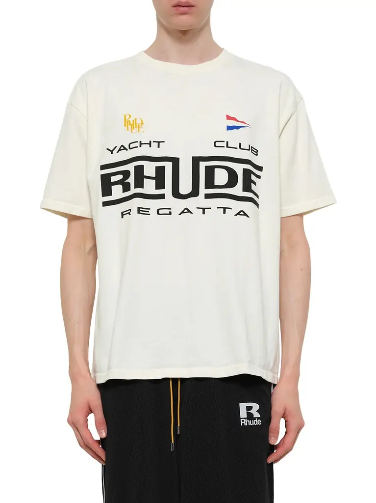Rhude Rhude Regatta Club T-shirt in Vintage White/black