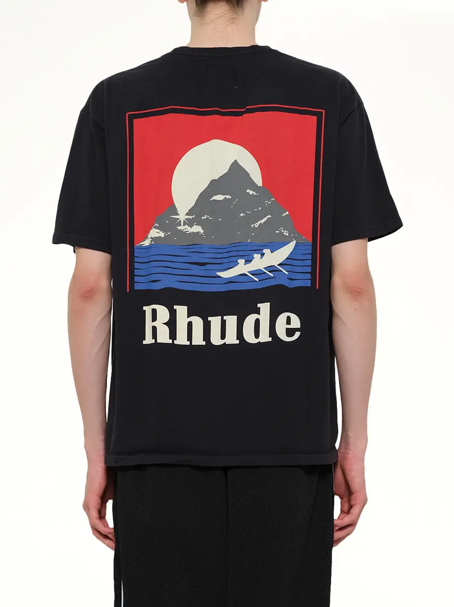 Rhude Moonlight Regatta T-shirt in Vintage Black | Thumbnail 5 Rhude Moonlight Regatta T-shirt in Vintage Black | Thumbnail 5