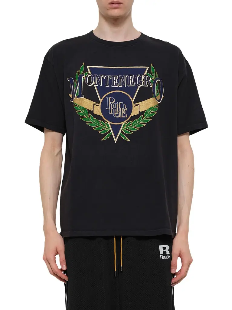 Rhude Montenegro Regatta T-shirt in Vintage Black