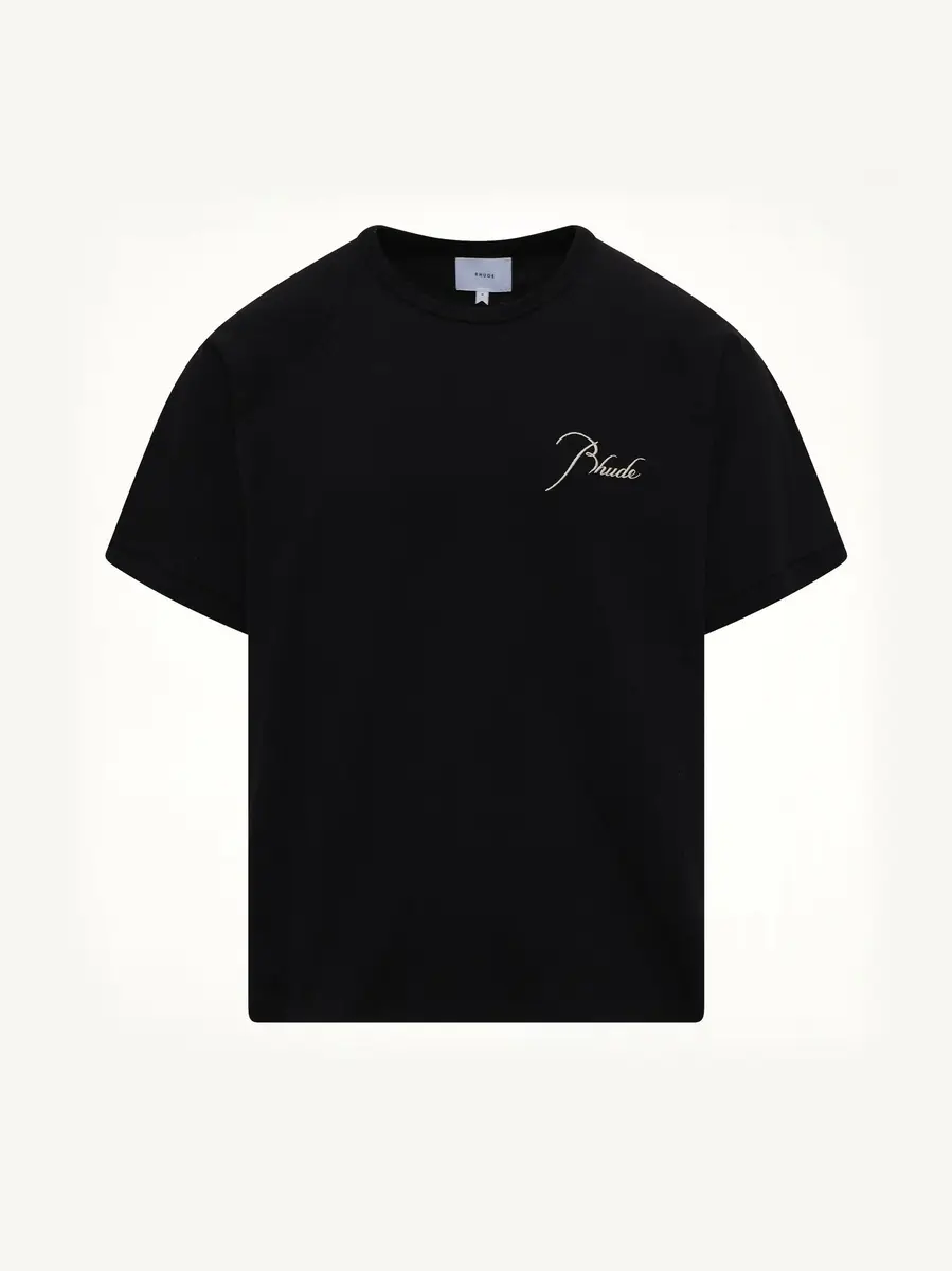Rhude Classique Raglan T-shirt in Black/white | Thumbnail 2 Rhude Classique Raglan T-shirt in Black/white | Thumbnail 2