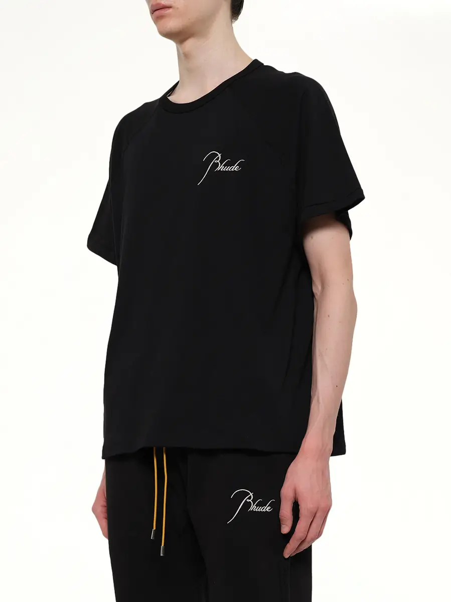 Rhude Classique Raglan T-shirt in Black/white | Thumbnail 3 Rhude Classique Raglan T-shirt in Black/white | Thumbnail 3