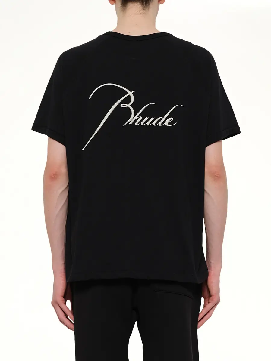 Rhude Classique Raglan T-shirt in Black/white | Thumbnail 5 Rhude Classique Raglan T-shirt in Black/white | Thumbnail 5