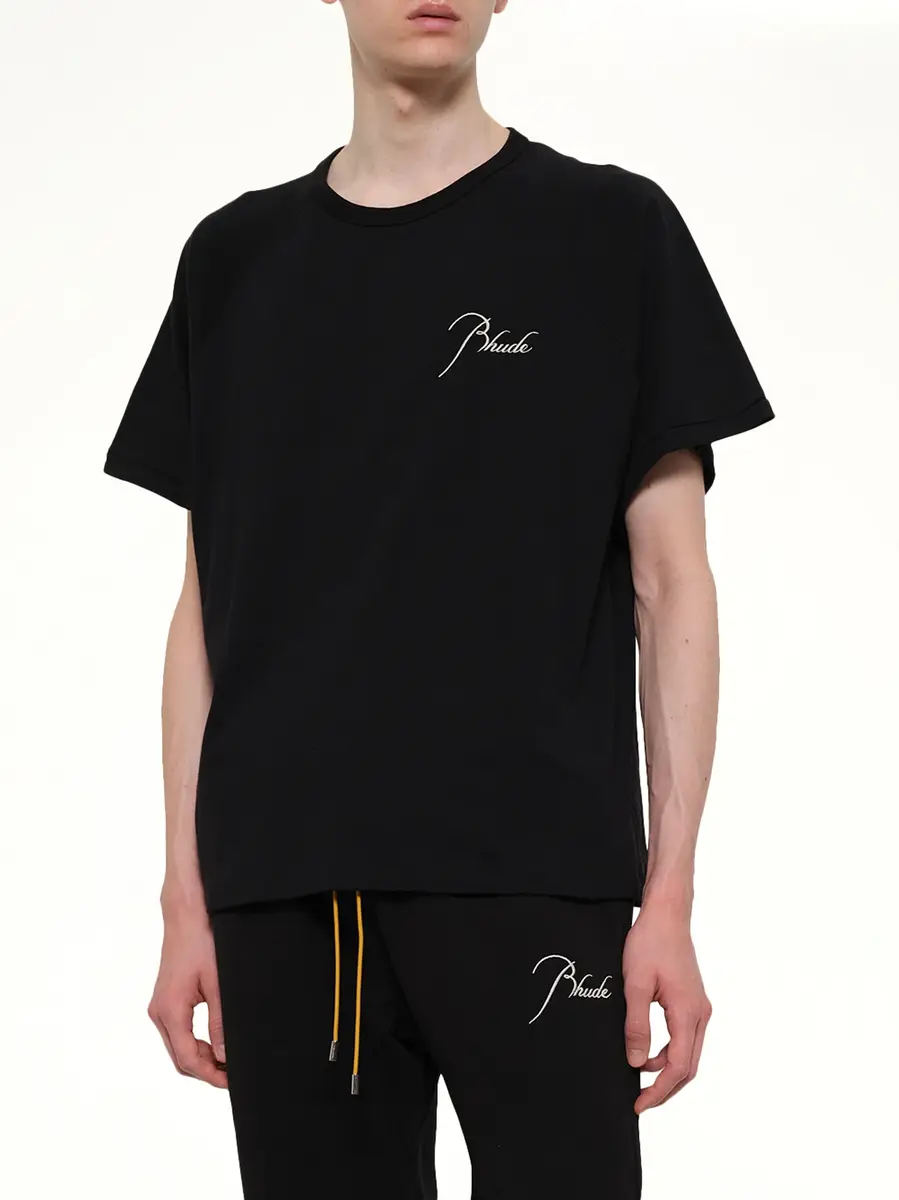Rhude Classique Raglan T-shirt in Black/white | Thumbnail 6 Rhude Classique Raglan T-shirt in Black/white | Thumbnail 6