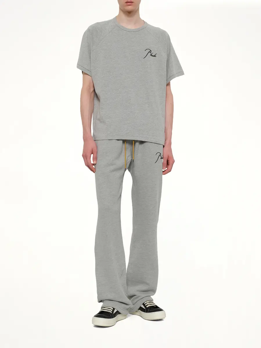 Rhude Classique Raglan T-shirt in Heather Grey/black | Thumbnail 4 Rhude Classique Raglan T-shirt in Heather Grey/black | Thumbnail 4