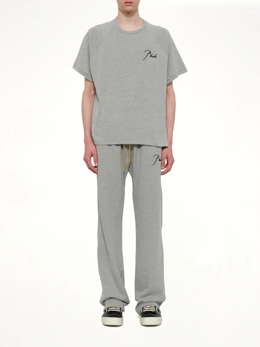 Rhude Classique Raglan T-shirt in Heather Grey/black | Thumbnail 7 Rhude Classique Raglan T-shirt in Heather Grey/black | Thumbnail 7