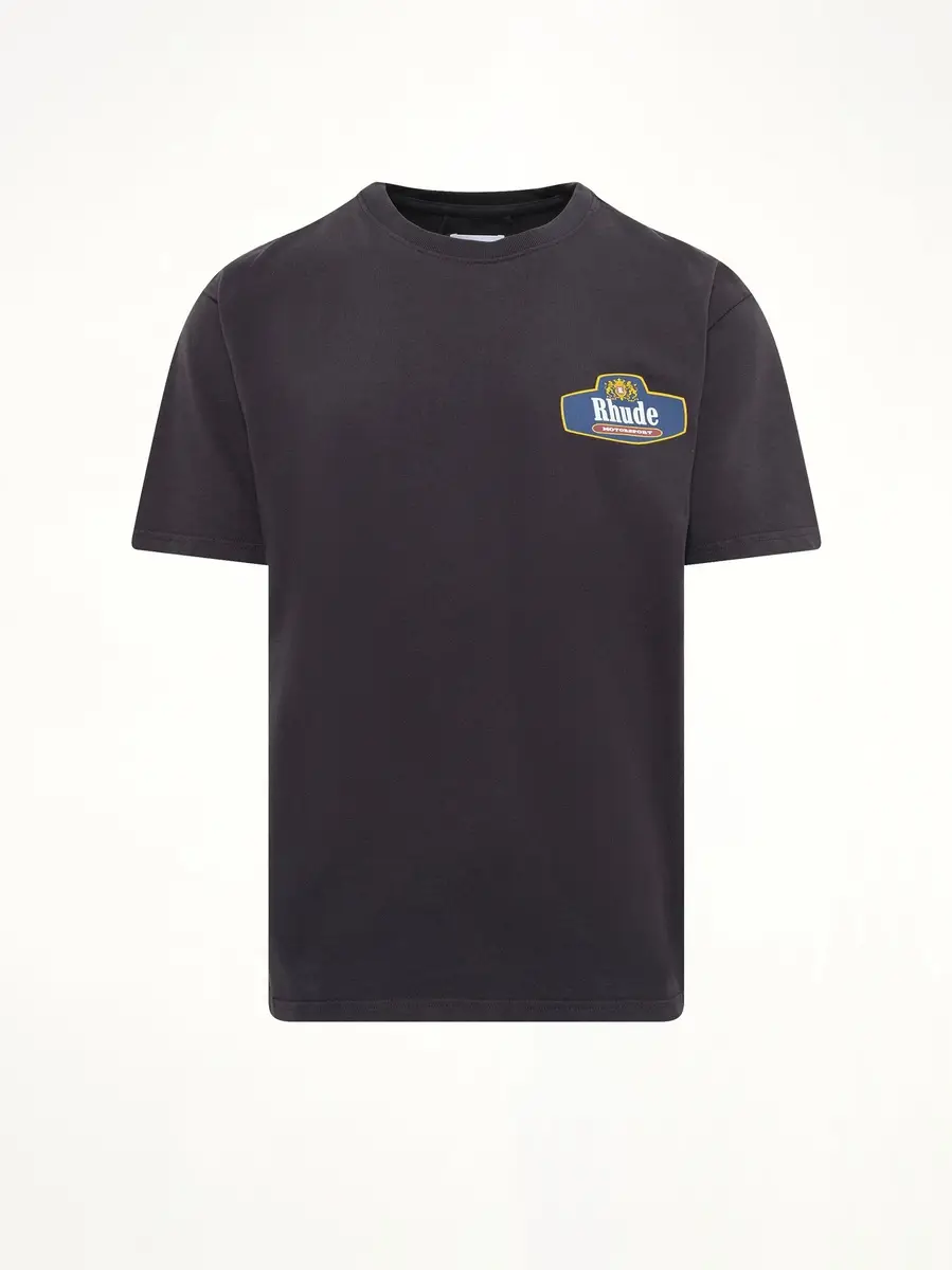 Rhude Rhude Racing Crest T-shirt in Vintage Black | Thumbnail 2 Rhude Rhude Racing Crest T-shirt in Vintage Black | Thumbnail 2