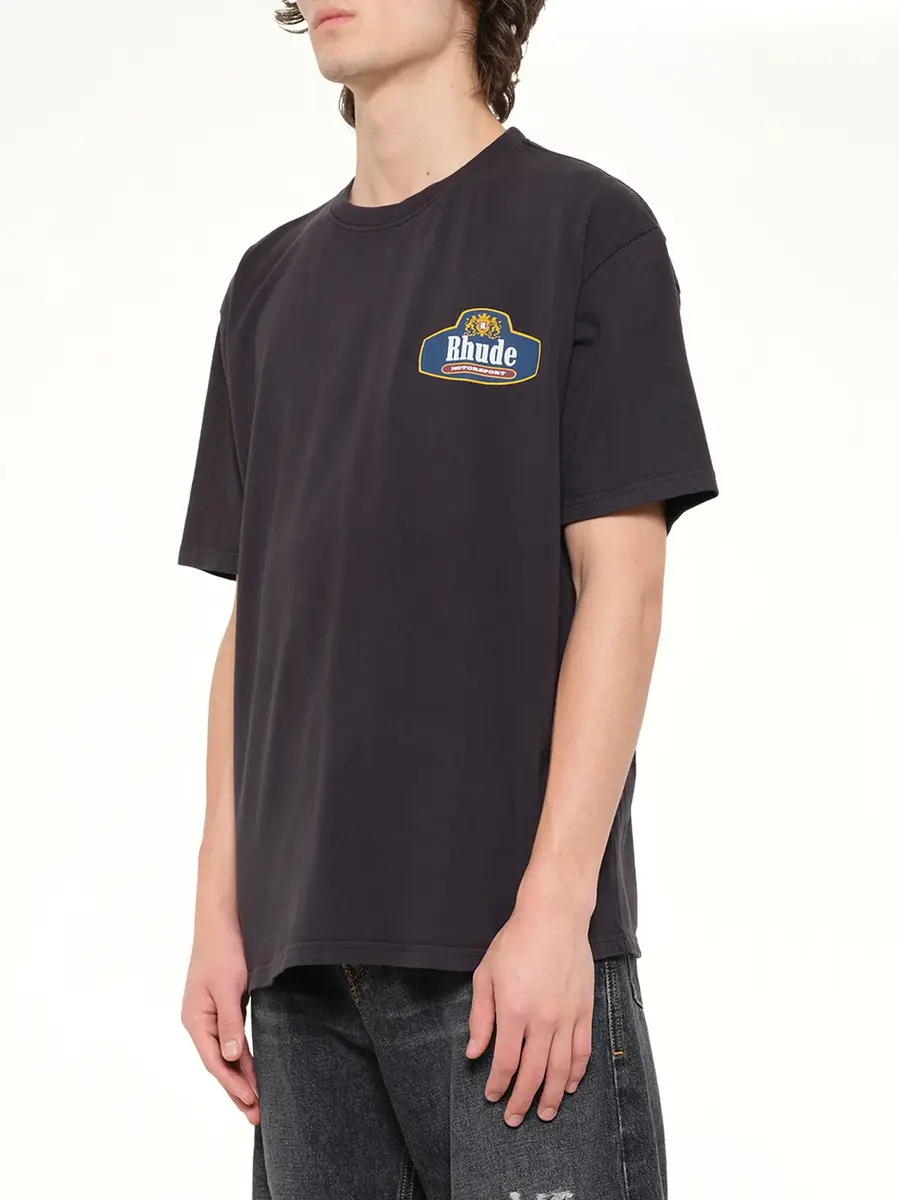 Rhude Rhude Racing Crest T-shirt in Vintage Black | Thumbnail 3 Rhude Rhude Racing Crest T-shirt in Vintage Black | Thumbnail 3