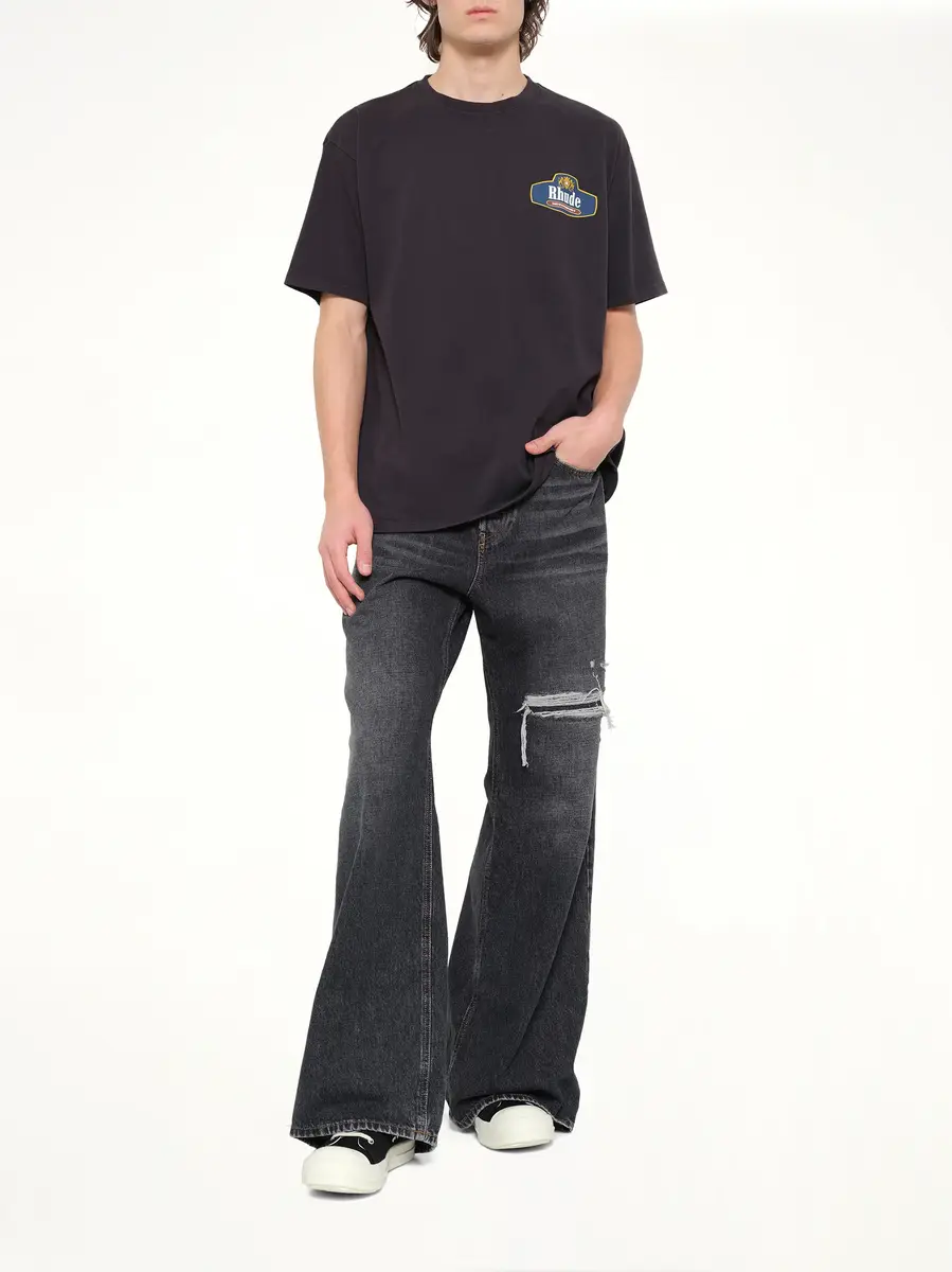 Rhude Rhude Racing Crest T-shirt in Vintage Black | Thumbnail 4 Rhude Rhude Racing Crest T-shirt in Vintage Black | Thumbnail 4