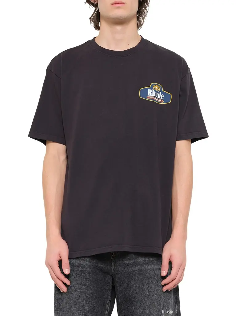 Rhude Rhude Racing Crest T-shirt in Vintage Black