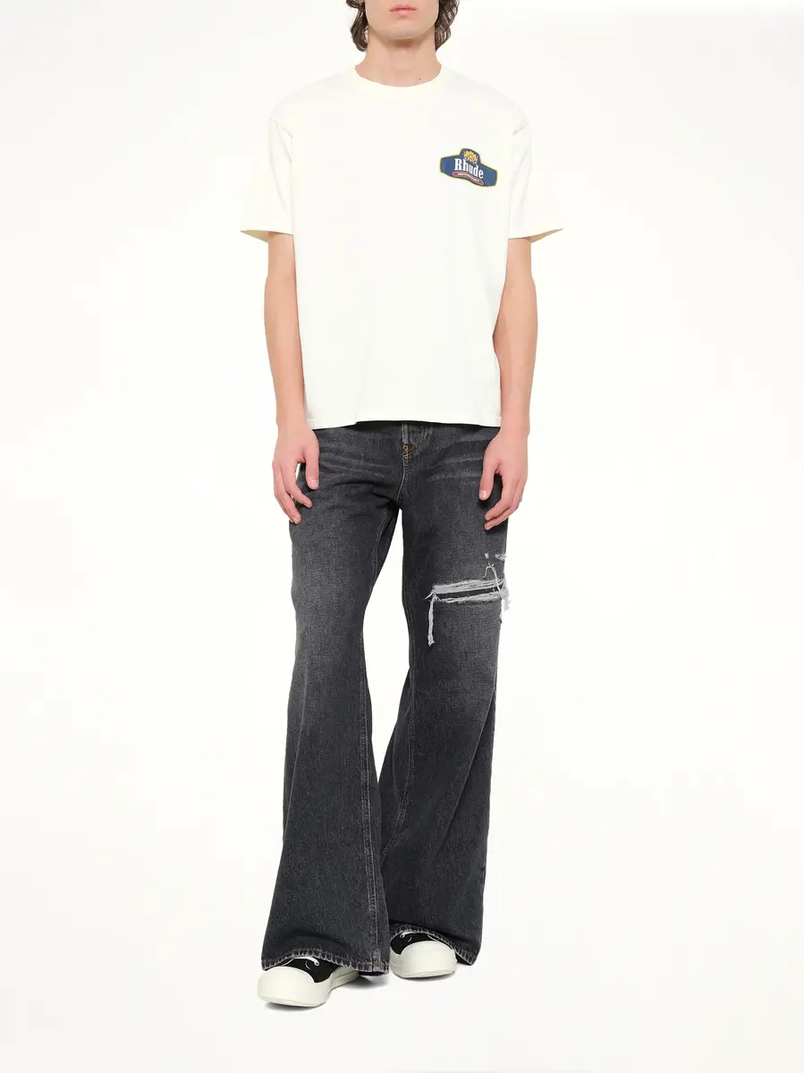 Rhude Rhude Racing Crest T-shirt in Vintage White | Thumbnail 4 Rhude Rhude Racing Crest T-shirt in Vintage White | Thumbnail 4