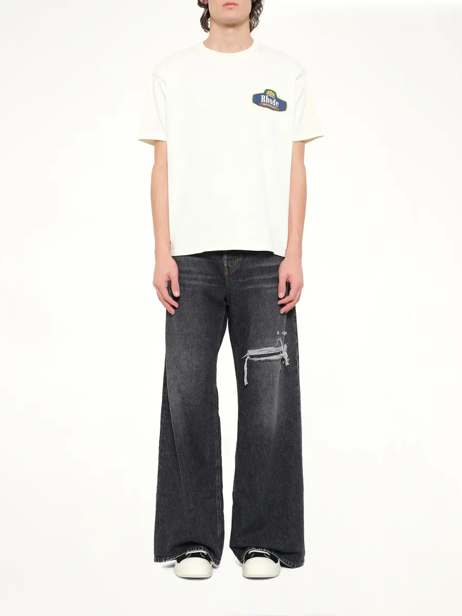 Rhude Rhude Racing Crest T-shirt in Vintage White | Thumbnail 7 Rhude Rhude Racing Crest T-shirt in Vintage White | Thumbnail 7