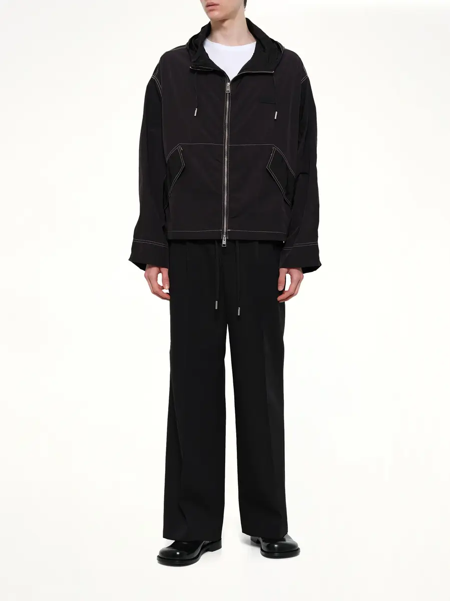 AMI PARIS Crinkle Nylon Zipped Jacket | Thumbnail 4 AMI PARIS Crinkle Nylon Zipped Jacket | Thumbnail 4