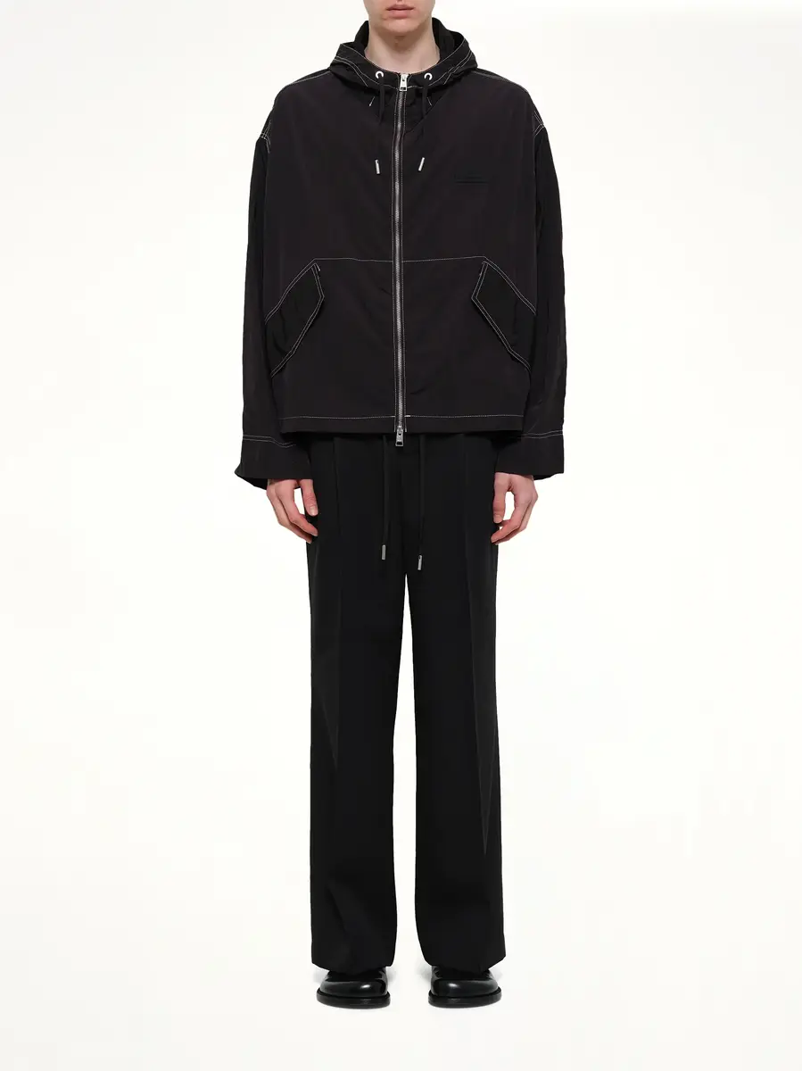 AMI PARIS Crinkle Nylon Zipped Jacket | Thumbnail 7 AMI PARIS Crinkle Nylon Zipped Jacket | Thumbnail 7