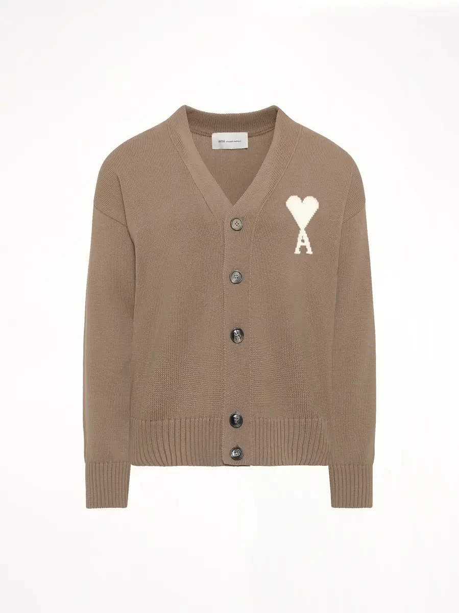 AMI PARIS Contrasted Ami De Coeur Cardigan | Thumbnail 2 AMI PARIS Contrasted Ami De Coeur Cardigan | Thumbnail 2