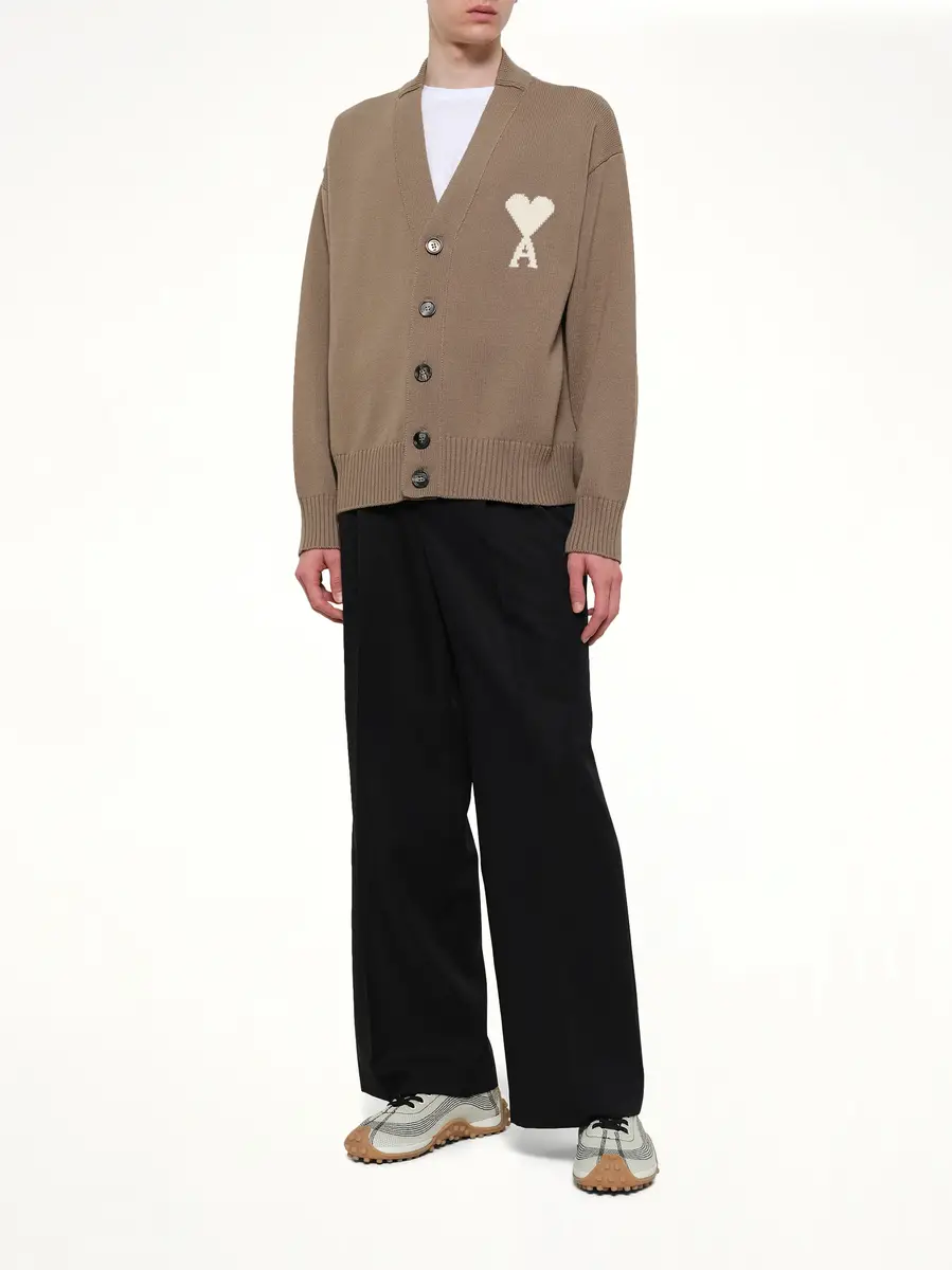 AMI PARIS Contrasted Ami De Coeur Cardigan | Thumbnail 4 AMI PARIS Contrasted Ami De Coeur Cardigan | Thumbnail 4