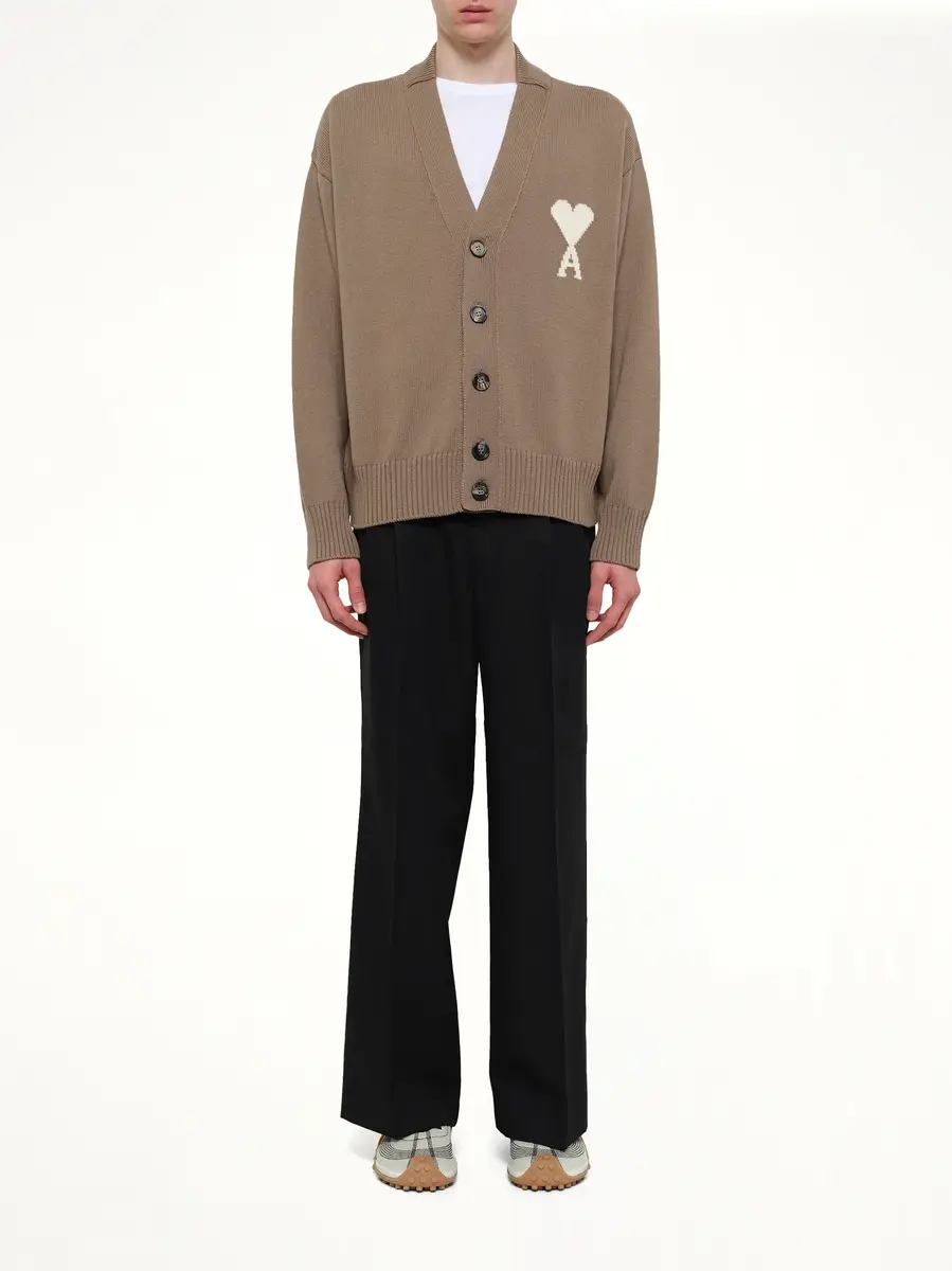 AMI PARIS Contrasted Ami De Coeur Cardigan | Thumbnail 7 AMI PARIS Contrasted Ami De Coeur Cardigan | Thumbnail 7