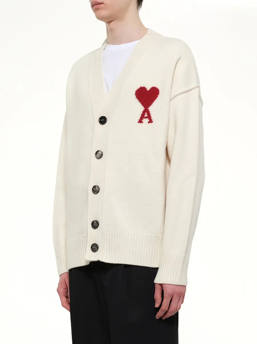 AMI PARIS Ami De Coeur Cardigan | Thumbnail 3 AMI PARIS Ami De Coeur Cardigan | Thumbnail 3