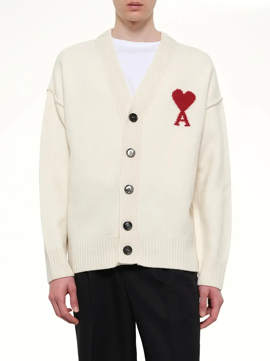 AMI PARIS Ami De Coeur Cardigan | Thumbnail 6 AMI PARIS Ami De Coeur Cardigan | Thumbnail 6