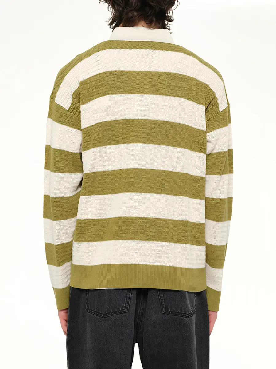 AMI PARIS Shirt Collar Cardigan With Adc in Matcha | Thumbnail 5 AMI PARIS Shirt Collar Cardigan With Adc in Matcha | Thumbnail 5