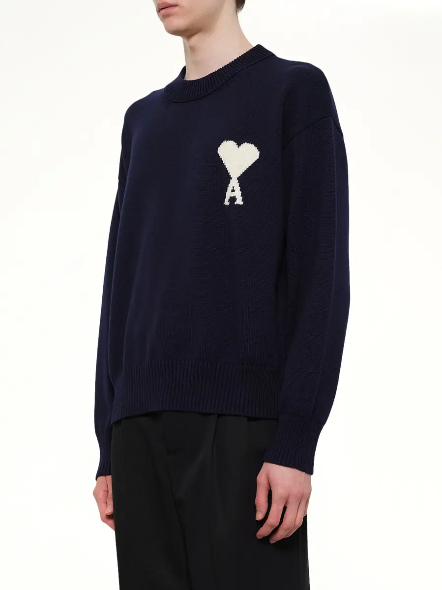 AMI PARIS Contrasted Ami De Coeur Sweater | Thumbnail 3 AMI PARIS Contrasted Ami De Coeur Sweater | Thumbnail 3
