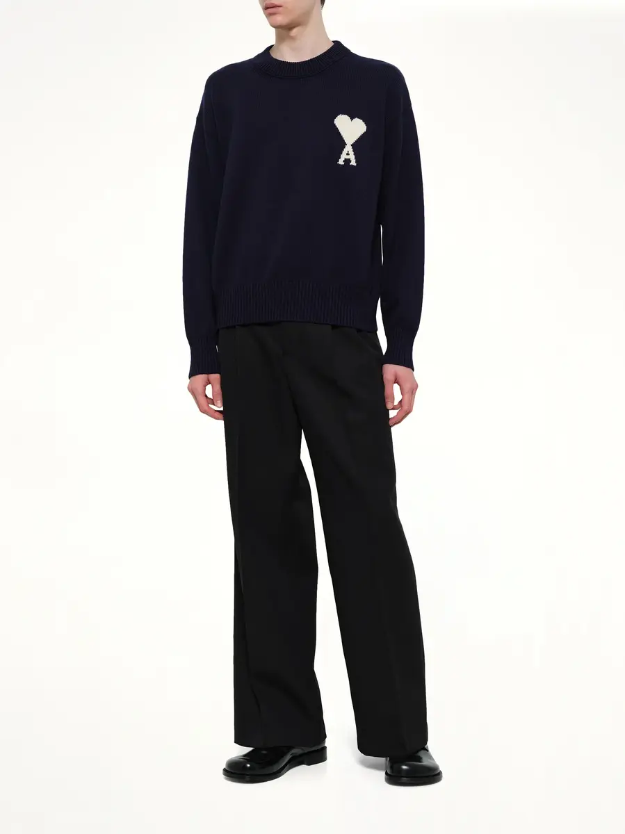 AMI PARIS Contrasted Ami De Coeur Sweater | Thumbnail 4 AMI PARIS Contrasted Ami De Coeur Sweater | Thumbnail 4