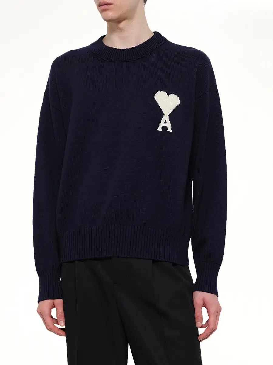 AMI PARIS Contrasted Ami De Coeur Sweater | Thumbnail 6 AMI PARIS Contrasted Ami De Coeur Sweater | Thumbnail 6