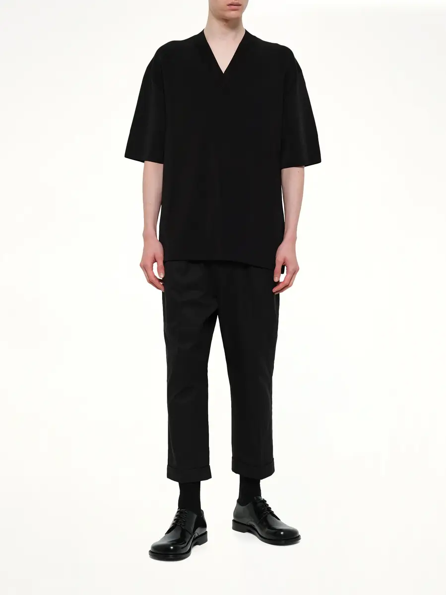 AMI PARIS Short Sleeve V-neck Sweater | Thumbnail 4 AMI PARIS Short Sleeve V-neck Sweater | Thumbnail 4