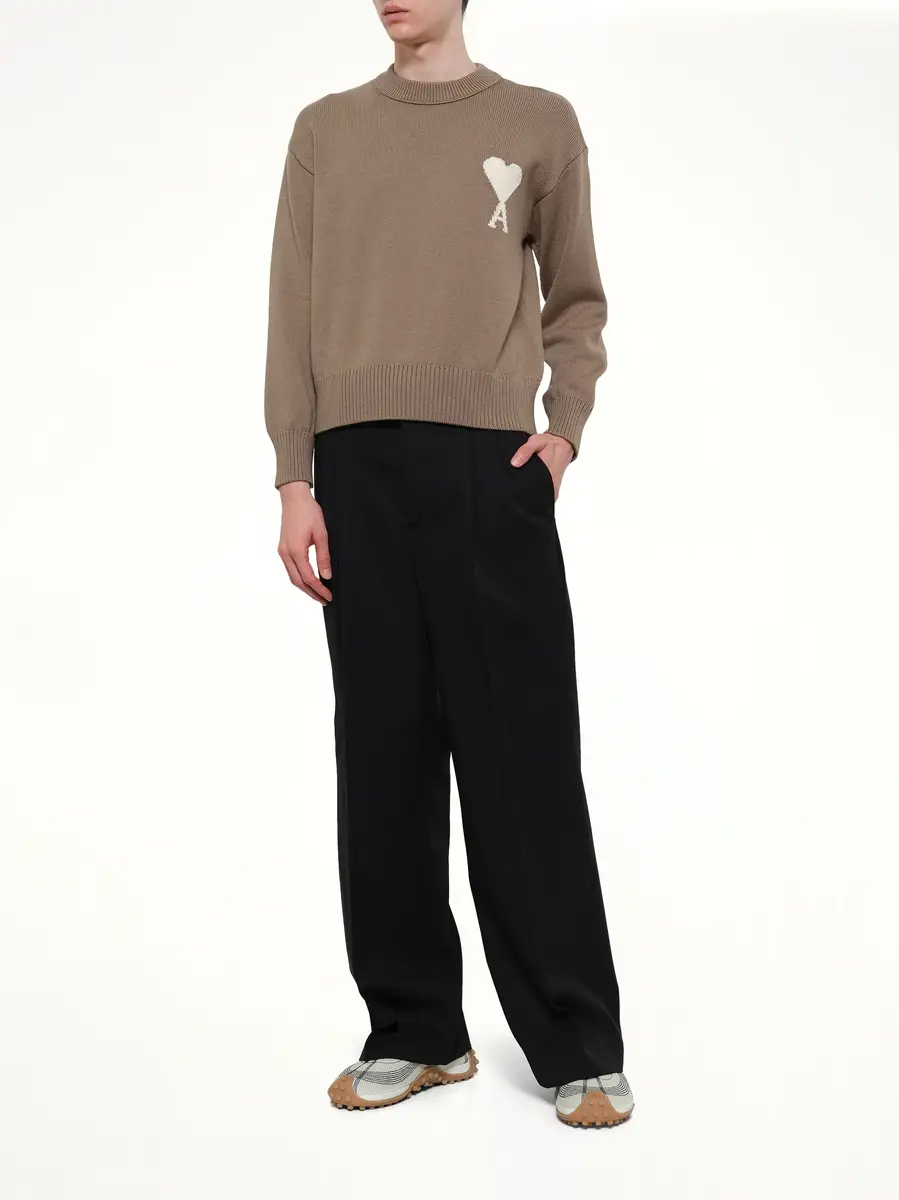 AMI PARIS Low Waist Wide Trouser | Thumbnail 4 AMI PARIS Low Waist Wide Trouser | Thumbnail 4
