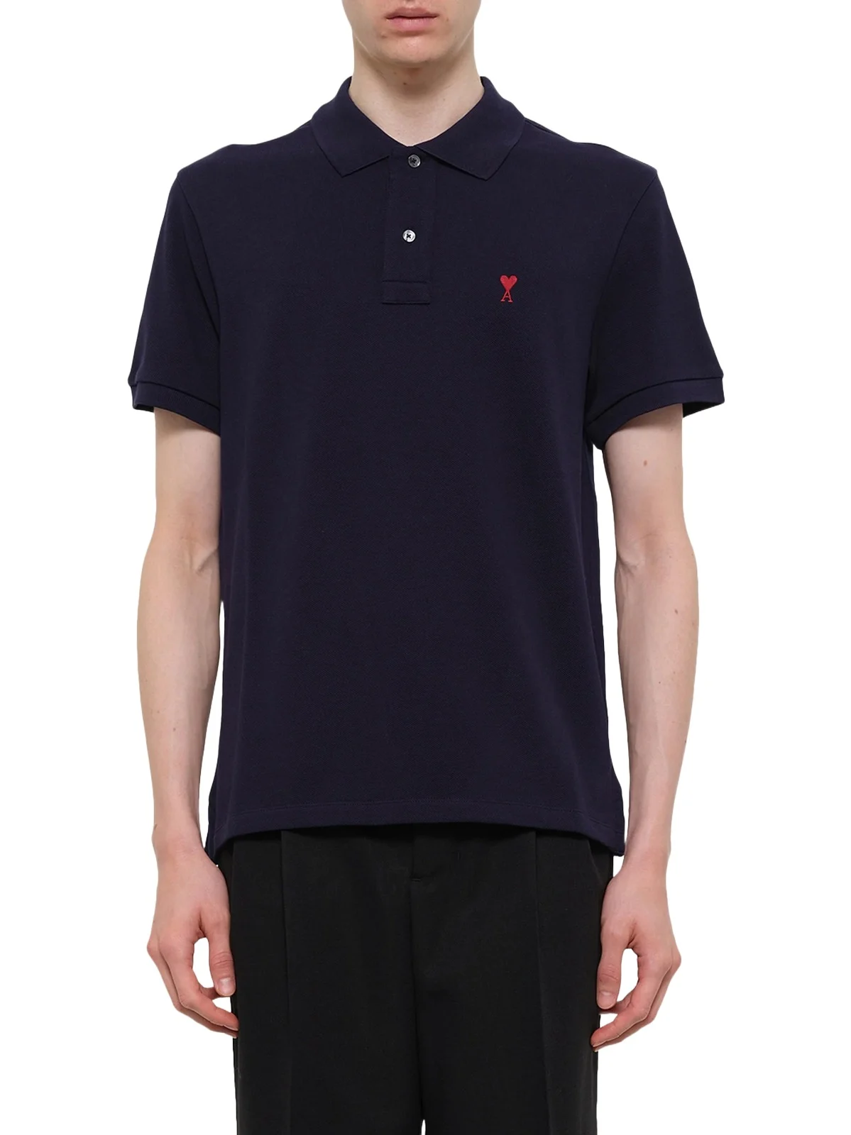 Ami De Coeur Polo in Navy/red