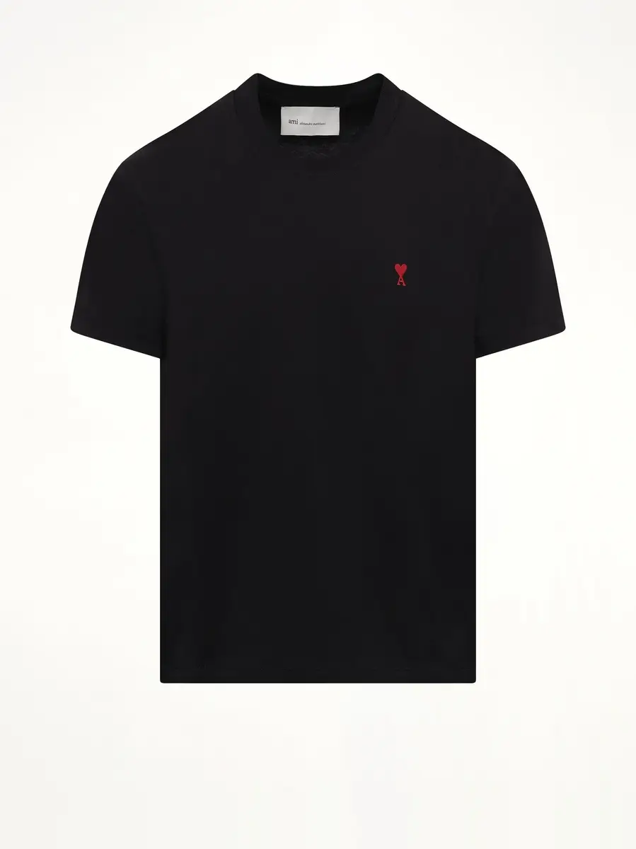 AMI PARIS Ami De Coeur T-shirt in Black/red | Thumbnail 2 AMI PARIS Ami De Coeur T-shirt in Black/red | Thumbnail 2