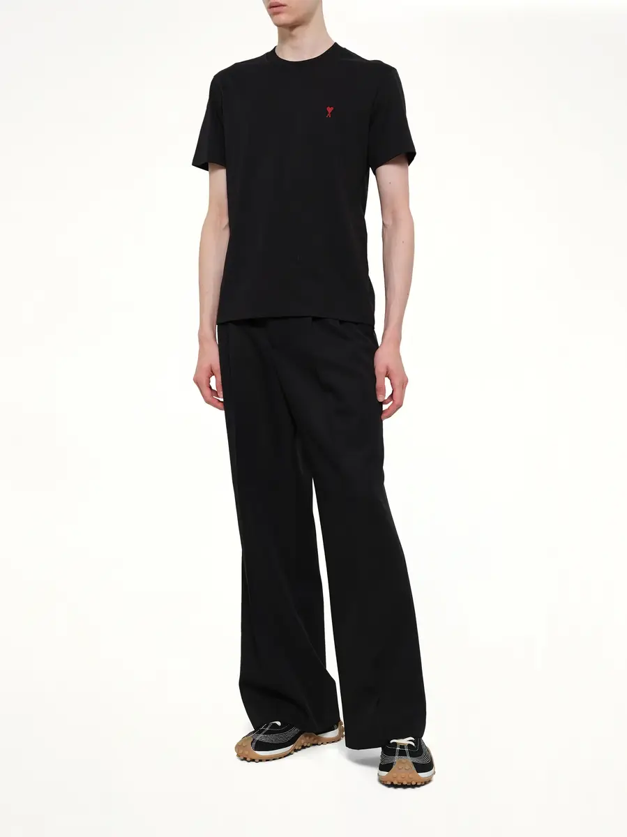 AMI PARIS Ami De Coeur T-shirt in Black/red | Thumbnail 4 AMI PARIS Ami De Coeur T-shirt in Black/red | Thumbnail 4
