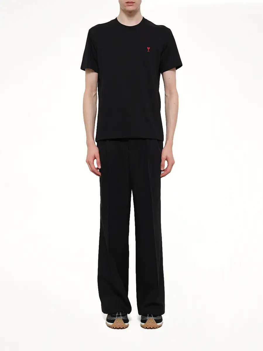 AMI PARIS Ami De Coeur T-shirt in Black/red | Thumbnail 7 AMI PARIS Ami De Coeur T-shirt in Black/red | Thumbnail 7