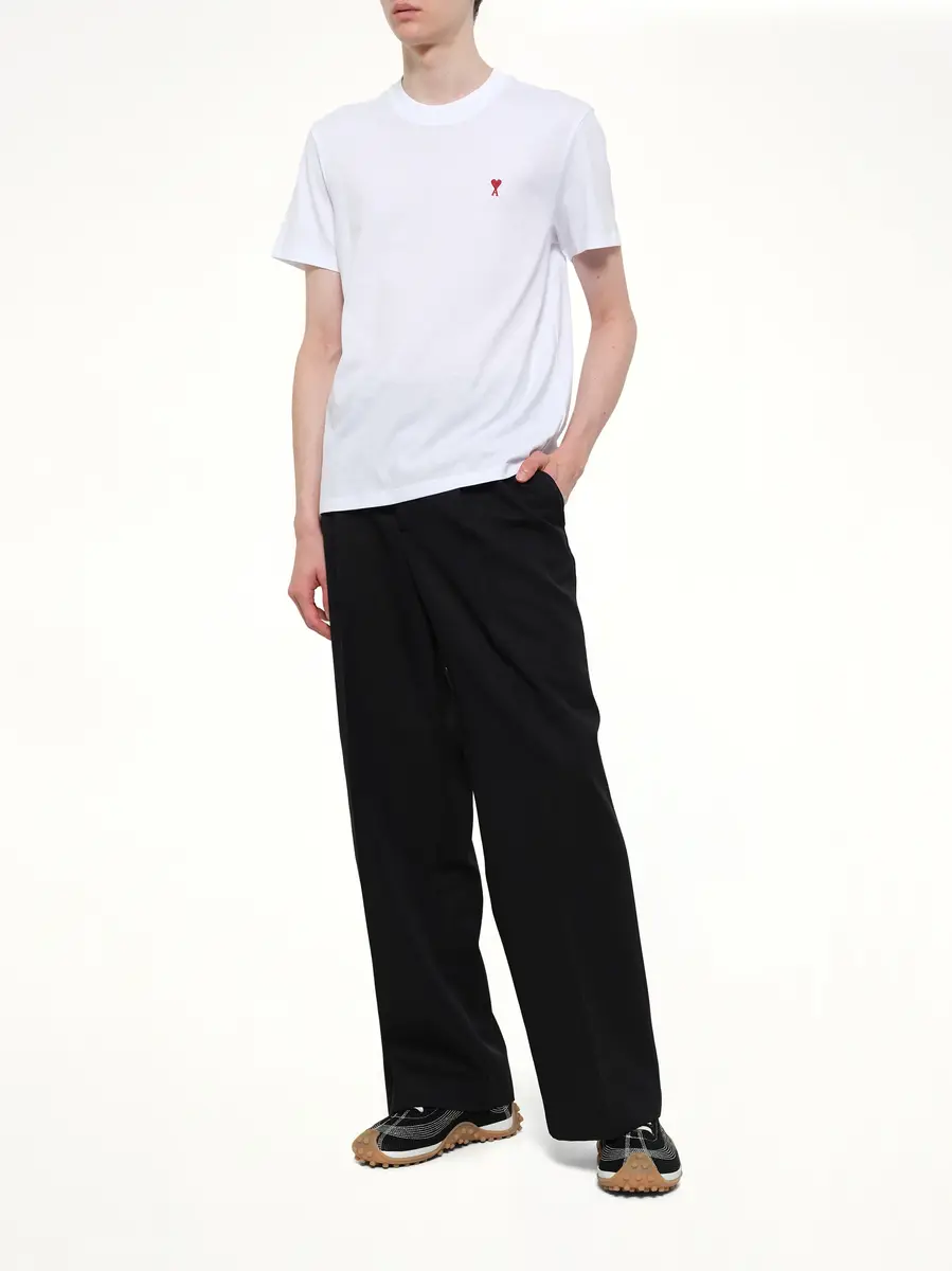 AMI PARIS Ami De Coeur T-shirt in White/red | Thumbnail 4 AMI PARIS Ami De Coeur T-shirt in White/red | Thumbnail 4