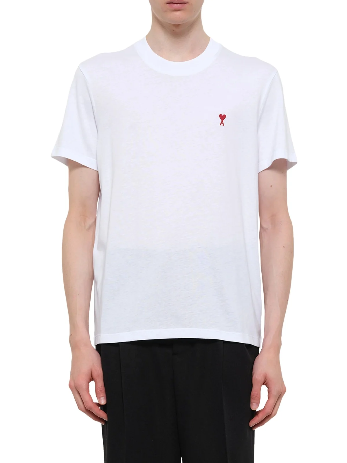 Ami De Coeur T-shirt in White/red Ami De Coeur T-shirt in White/red