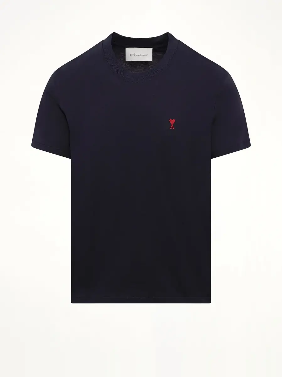 AMI PARIS Ami De Coeur T-shirt in Navy/red | Thumbnail 2 AMI PARIS Ami De Coeur T-shirt in Navy/red | Thumbnail 2