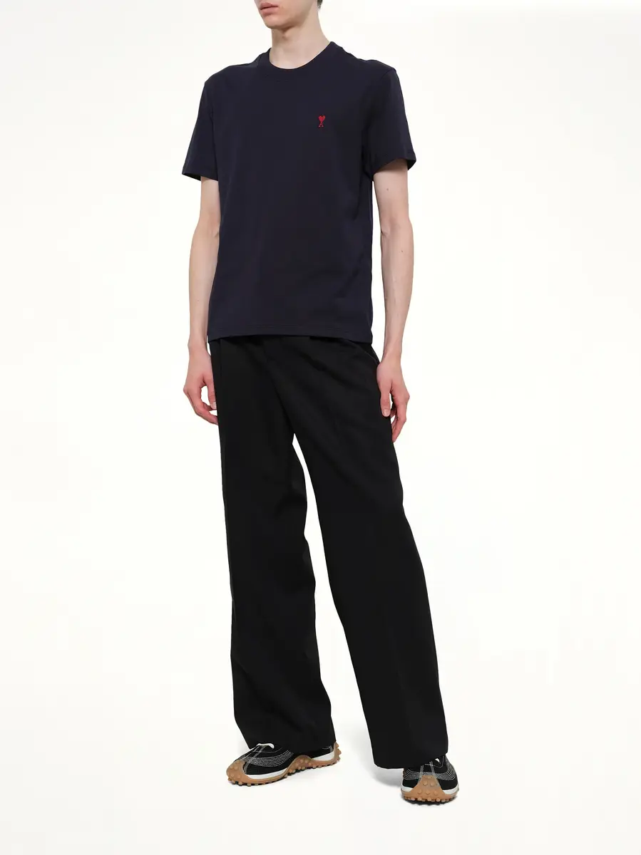 AMI PARIS Ami De Coeur T-shirt in Navy/red | Thumbnail 4 AMI PARIS Ami De Coeur T-shirt in Navy/red | Thumbnail 4