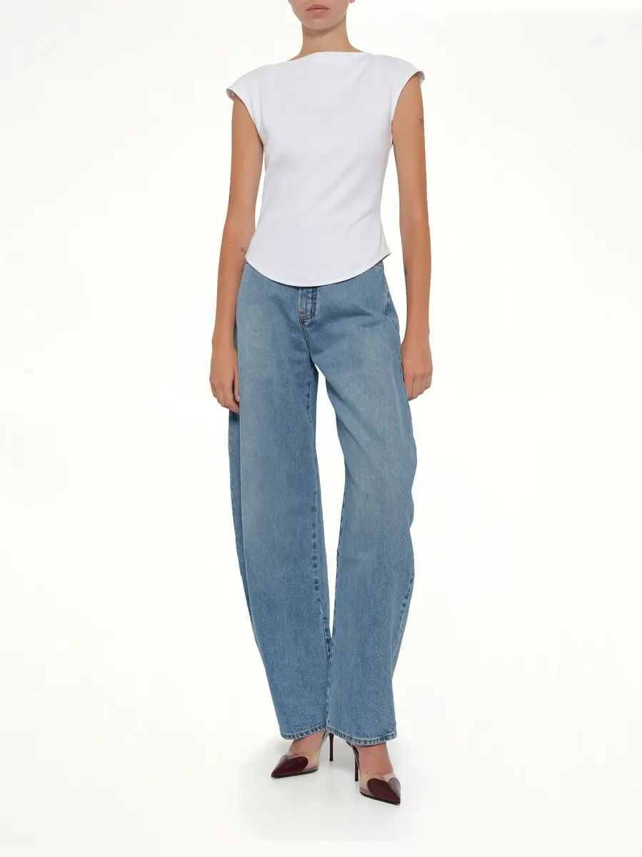 Alaïa Round Pants in Cloudy Blue | Thumbnail 4 Alaïa Round Pants in Cloudy Blue | Thumbnail 4