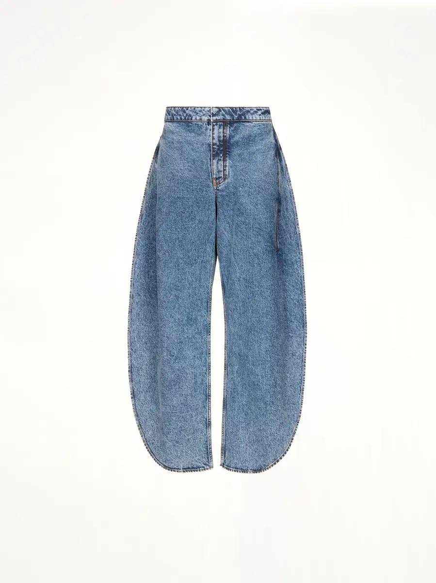 Alaïa Petal Pants in Blue Denim | Thumbnail 2 Alaïa Petal Pants in Blue Denim | Thumbnail 2