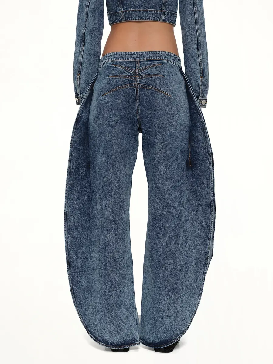 Alaïa Petal Pants in Blue Denim | Thumbnail 5 Alaïa Petal Pants in Blue Denim | Thumbnail 5